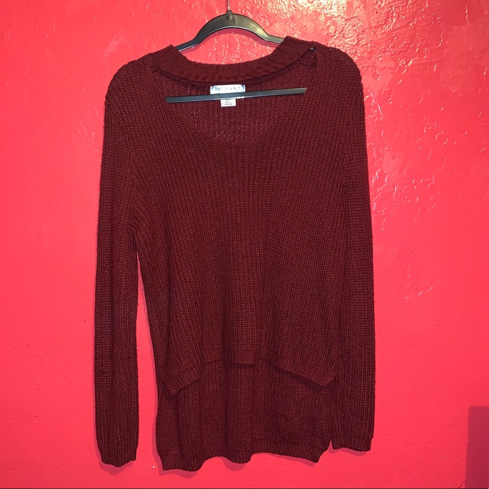 Say What? - Knit sweat shirt front crop